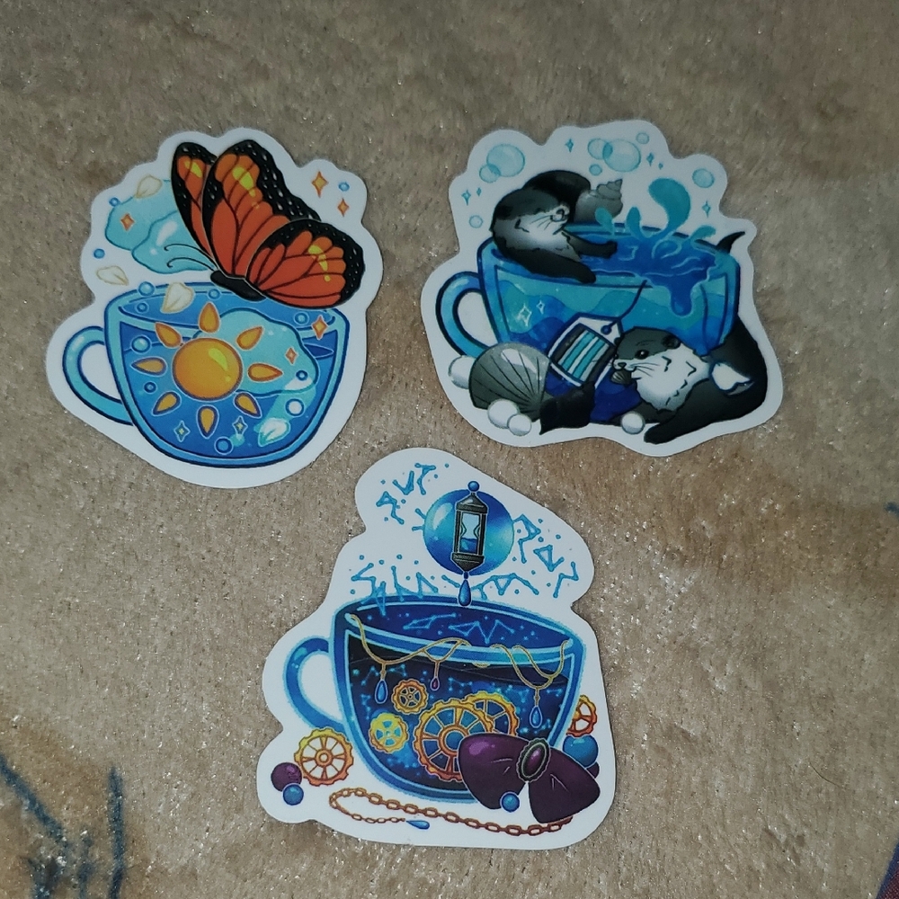 🌈FREE W/BUNDLE🌈 Set Of 3 Colorful Butterfly Coffee/Tea Stickers